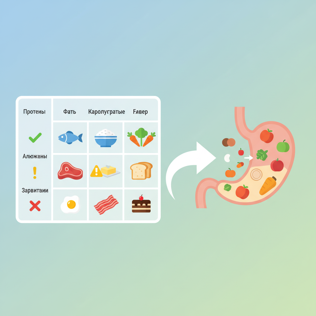 Таблиця швидкого орієнтира по продуктах