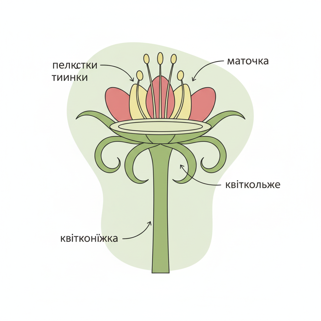 Ось квітки: квітконіжка і квітколоже