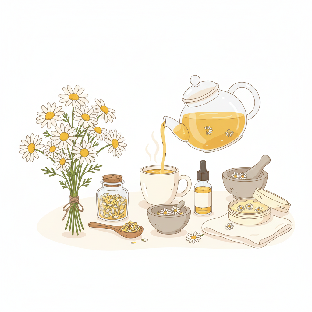 Домашні засоби з ромашкою