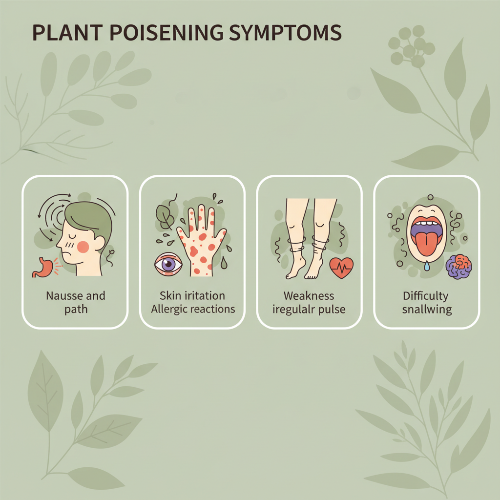 Типові симптоми отруєння рослинами
